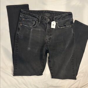 American Eagle Outfitters Men's Dark Gray Skinny Jeans